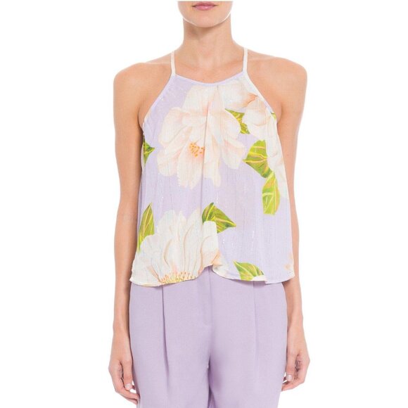 FARM Rio Floral Tank Top in Lavender and Cream - Picture 1 of 8